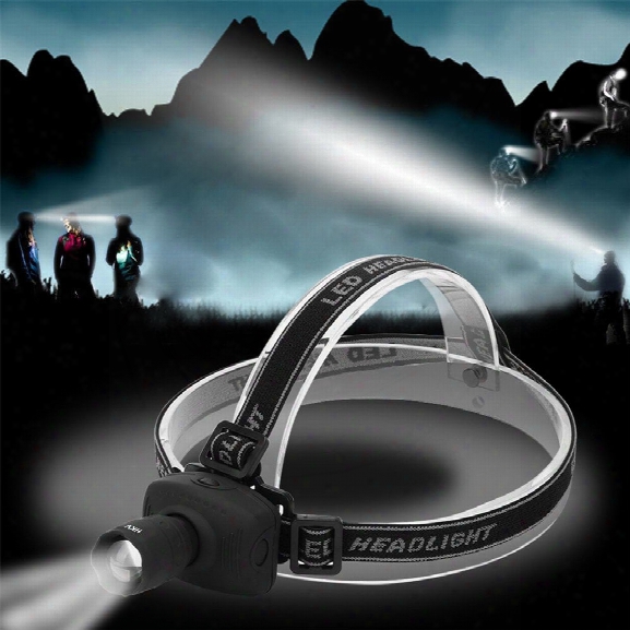 Hkv Super Bright Mini Led Fishing Headlamp Zoomable 3 Modes Energy Saving Outdoor Sports Camping Headlight Flashlights