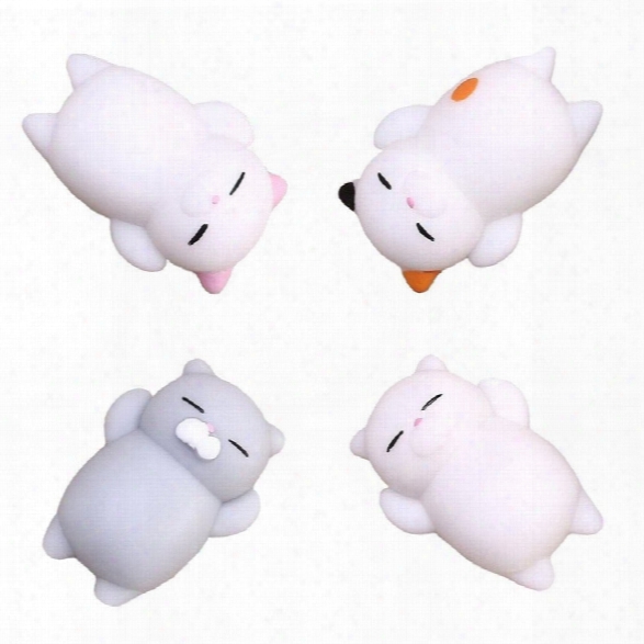 Kawaii Cute Mini Cat Slow Rising Soft Squishy Stress Reliever Decompression Toy For Kids Fidget Toy Gift 4pcs