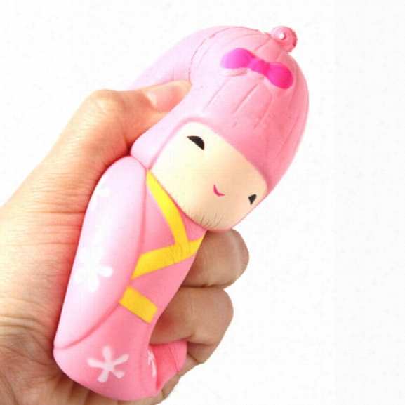 Latest Jumbo Squishy Slow Rising Stress Relief Toy Ornamental Pendant Made By Enviromental Pu Replica Japanese Girl