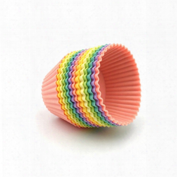 Mini Size Food Grade Silicone Baking Cups Cupcake Liners Non Stick Silicone Cupcake Cups Truffle Cups - 13pcs 6  Colors