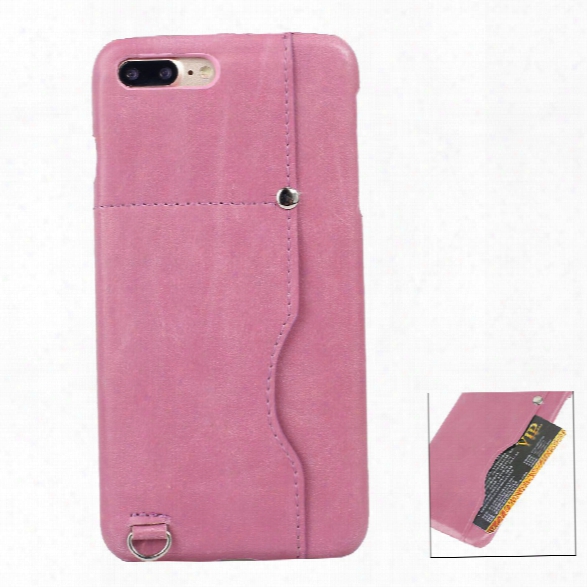 Minismile Premium Anti-slip Anti-scratch Leather Back Case Cover With Card Slot For Iphone 8 Plus / 7 Plus