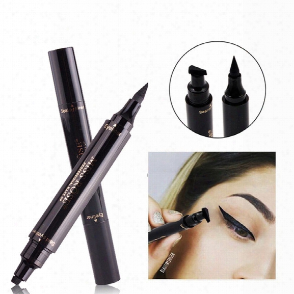 Miss Rose Brand E Yes Liner Liquid Make Up Pencil Waterproof Black Double-ended Makeup Stamps Eyeliner Pencil