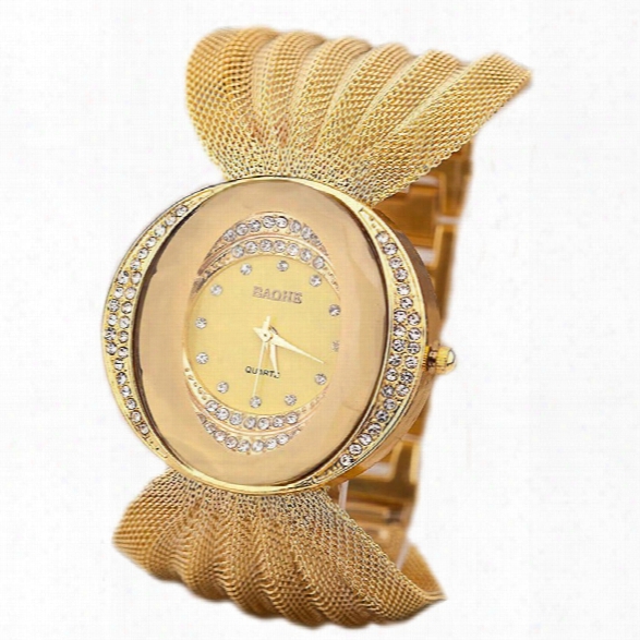 New Arrival Fashionable Lady Diamond Bracelet Watch Mirror Luxury Quartz Watch Ladies Gold Sliver Gift Mance Wholesale