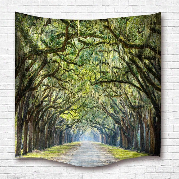 Oak Avenue 3d Digital Printing Home Wall Hanging Nature Art Fabric Tapestry For Dorm Bedroom Living Room Decorations