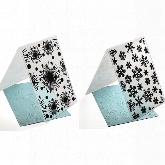 Plastic Embossing Folder Snow Christmas Diy Scrapbooking Photo Album Paper Craft Decoration Template Mold Card 2pcs