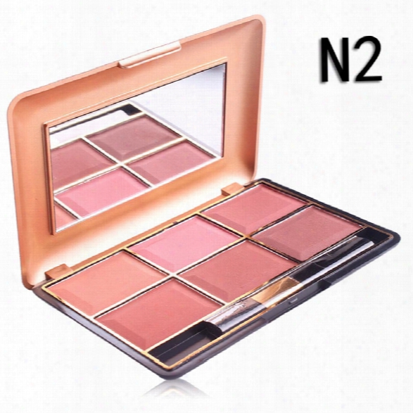 Professional Makeup Blusher Long Lasting 6 Color Minerals Powder Retro Face Base Blush Bronzers Contouring
