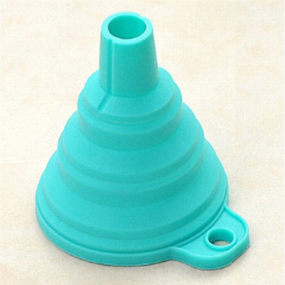 Silicone Folding Telescopic Long Neck Funnel Creative Household Liquid Dispensing Mini Kitchen Tools