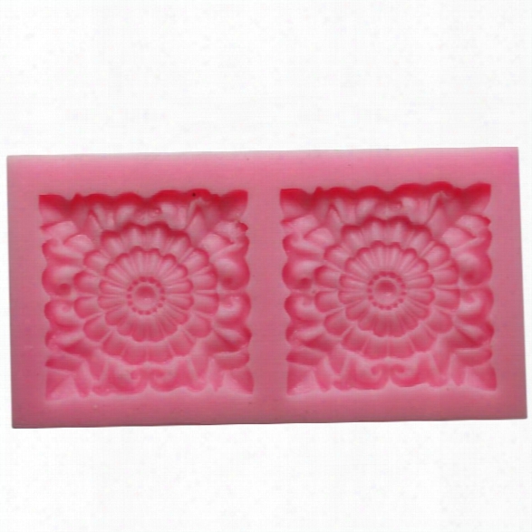 Square Rose Flower Fondant Mould Silicone Chocolate Soap Candle Mold Gift Decorating Impression Silicone Baking Pastry T