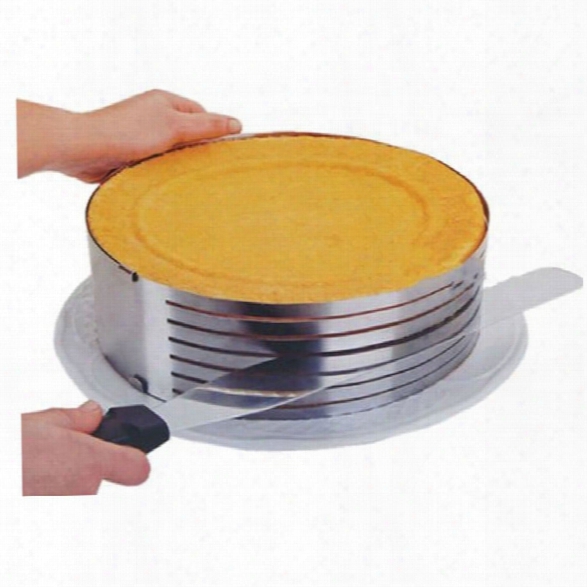 Stainless Steel Circular 6 Inch-8 Inch Adjustable 7 Layers Mousse Ring Cake Bread Slicer Cutter Mould Baking Tool