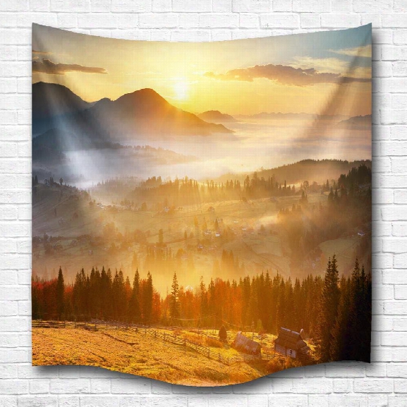 Sun Shines 3d Digital Printing Home Wall Hanging Nature Art Fabric Tapestry For Bedroom Living Room Decorations