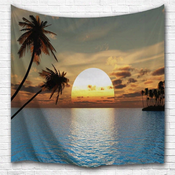 Sunset 3d Digital Printing Home Wall Hanging Nature Art Fabric Tapestry For Dorm Bedroom Living Room Decorations