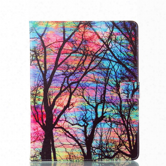 Tablet Case For Ipad 234 Pad Cover 9.7 Inch Sunset Color Tree Pu Leather Folding Folio Protective Shell For Ipad 2 3 4