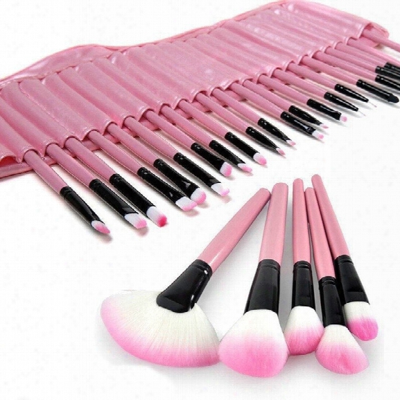 The Miss 24-32 Pcs Makeup Brushes Cosmetic Tool Foundation Eyeshadow Powder Make Up Brush Set +bag Pincel Maquiagem -h43