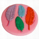 Feather Shape Collection Gift Mold Silicone Fondant Soap Chocolate Decoration Mould Candy Jelly 3D Fondant Lace Mold