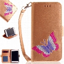 Hand-painted Butterfly Fashion Wallet Case For IPhone 7 Case PU luxury Flip Leather Case Phone Bag With Stand