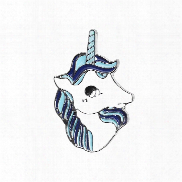 Unicorn Friends Brooch Pins Button Gift Bag For Jacket Coat Hat Badge Gift Fashion Jewelry Animal Cartoon