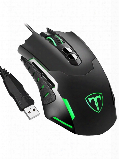 Victsing Programmable Breathing Light Gaming Mouse Wired Ergonomic Game Computer Mice With 7 Buttons For Pc