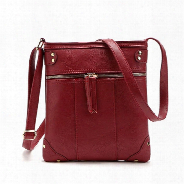 Women Bag New Fashion Women Messenger Bags Rivet Shoulder Bag High Quality Pu Leather Crossbody Shoulder Bags