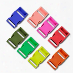 1 Inch Colored Single Adjust Side Release Buckles, Squared