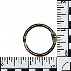 #156:  1inch Metal Opening O-rings Powder Coated Brass Translucent