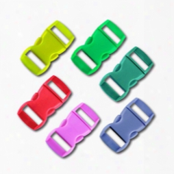 3/8 Inch Colored No Adjust Side Release Buckles, Standard