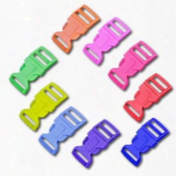 5/8 Inch Colored Single Adjust Side Release Buckles, Contoured