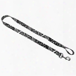 #836: 1 Inch Zebra Patterned Polyester Standard Leash, 4 Feet