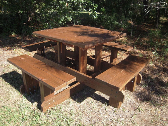 American Made Heavy Duty Outdoor Square Picnic Table