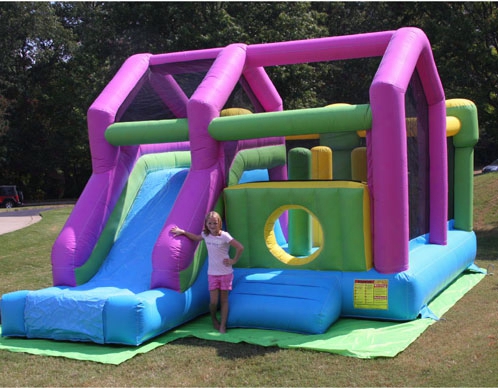 Commercial Grade 3 In 1 Bounce And Slide Inflatable Bouncer