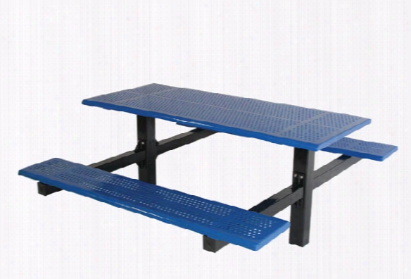 Double Cantilever Picnic Table 8 Foot - Perforated Steel