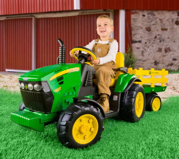 John Deere Ground Force Tractor With Trailer 12 Volt Vehicle