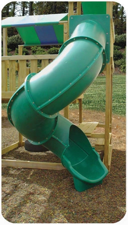 Super Heavy Duty Turbo Tube Slide 7 Foot High Deck