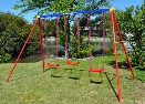 Multi Play Swing Set With 3 Board Swings