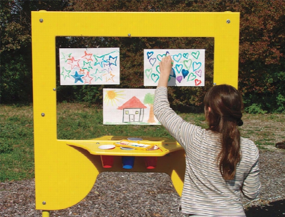 Tot Town Art Easel With Storage Commercial Play Event