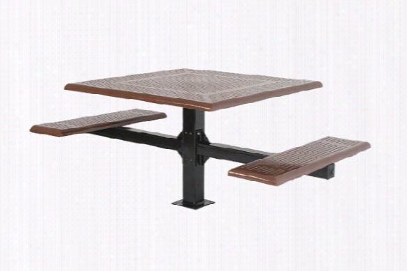 Wheelchair Cantilever Picnic Table - Rolled Edge Steel