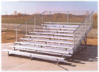 10 Row Aluminum Bleacher 21 Foot 140 Person Capacity