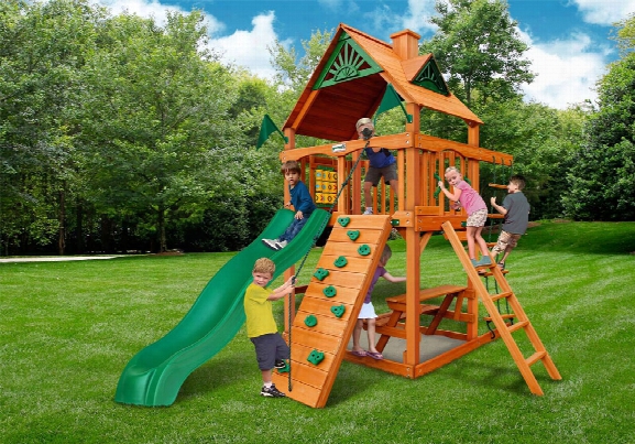 Chateau Ii Tower Ap Wooden Swing Set