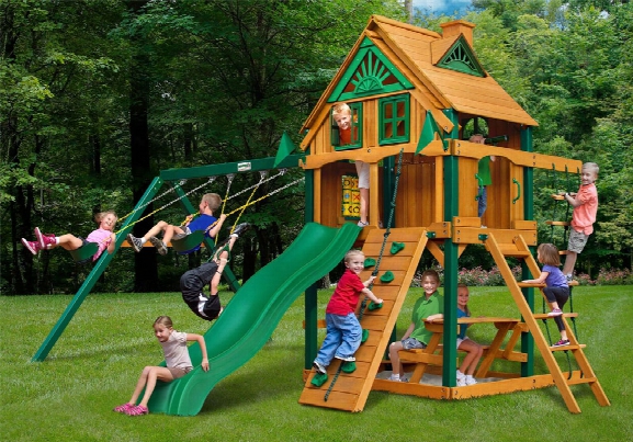 Chateau Ii Treehouse With Fort Add On Ts Wooden Swing Set