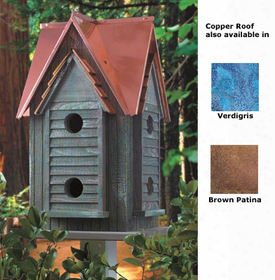 Copper Mansion Bird House