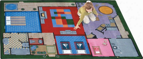 Creative Play House Rug - 5.33 Foot X 7.67 Foot Rectangle