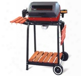 Deluxe Cart Electric Grill With Rotisserie - Satin Blac