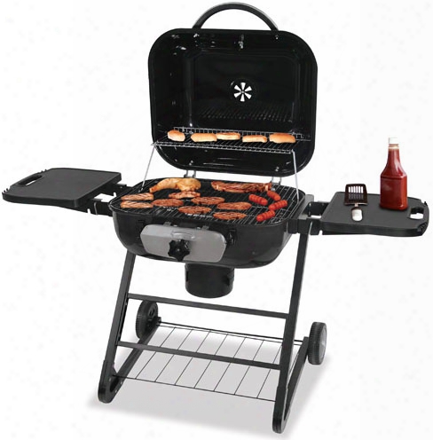 Deluxe Outdoor Charcoal Barbecue Grill - Large