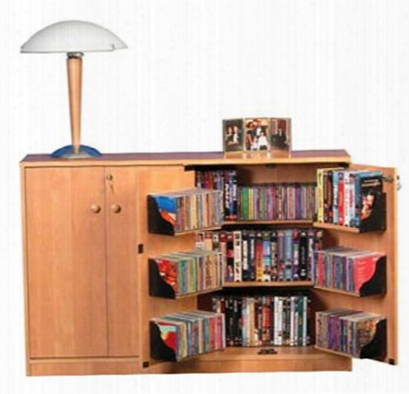 Double Wide Cd Dvd Media Storage Cabinet