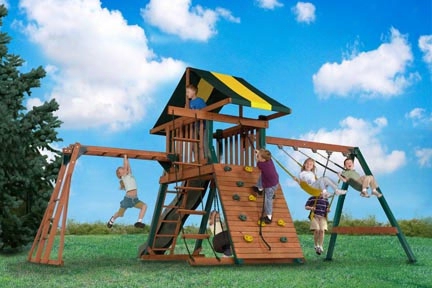 Eagles Hideout Ii Wooden Swing Set