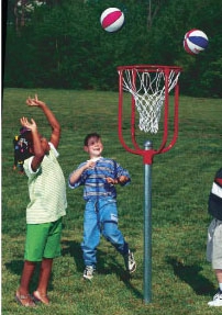 Easy Shot Metal Basketball Goal - Permanent 4 Foot High