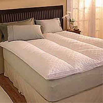 Euro Rest Gusseted Quilt Top Featherbed - Twin