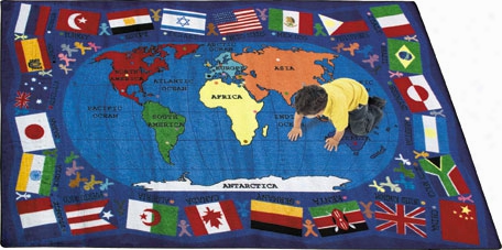 Flags Of The World Rug - 7.67 Foot X 10.75 Foot Rectangle