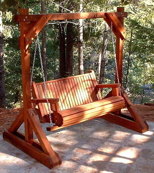 Forever 4 Foot Old Redwood Porch Swing