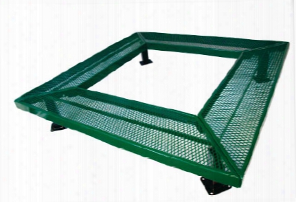 Geometric Mall Bench Without Back Surface Mount 6 Foot