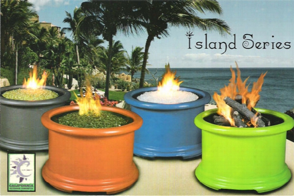 Island Series Firepit With Logset